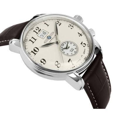 5. Men's Watch ZEPPELIN LZ127 Graf Zeppelin Dual Time 7644-5 + BOX