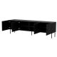 2. 4-Door TV Cabinet PALAZZO BIS 201x40x60 cm, Matt Black
