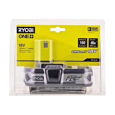 4. 18V Lithium+ 2.5Ah Battery RB18L25 RYOBI