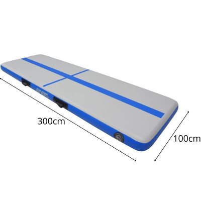 12. AIR TRUCK GYMNASTIC MATTRESS MAT ACROBATIC PATH 300X100X15CM ELECTRIC PUMP BLUE