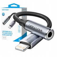 Vention Lightning Male to 3.5 mm Jack Adapter, 0.1 m, Black