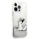 4. Karl Lagerfeld Liquid Glitter Choupette Fun case for iPhone 13 Pro Max 6.7" - silver