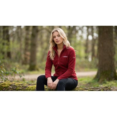 7. Geographical Norway TUG FZ BURGUNDY DB LADY 268 Women's Fleece Jacket (WA1716F/GN-BURGUNDY)