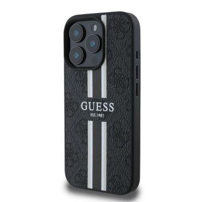 2. Guess 4G Printed Stripes MagSafe case for iPhone 16 Pro - black
