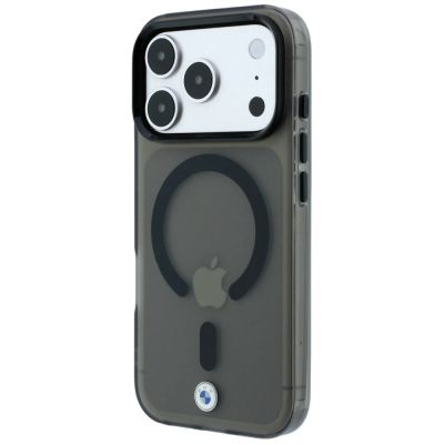 3. BMW Sign Frosted IML & MetalL Logo MagSafe Case for iPhone 17 Pro Max / 18 Pro Max - Black