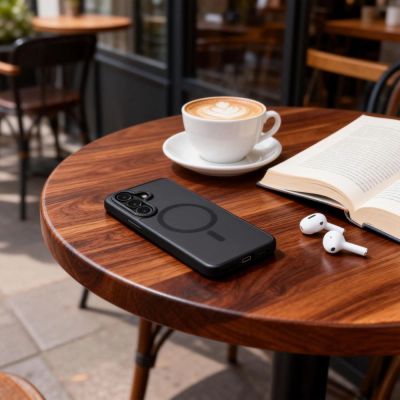 7. Tech-Protect MagCam MagSafe Case for Samsung Galaxy S26+ - Matte Black