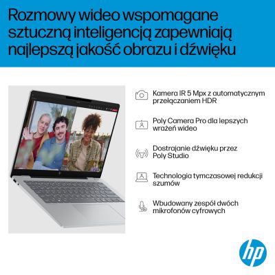 7. HP OmniBook 7 AI 14-fr0003nw Intel Core Ultra 5 225U Laptop 35.6 cm (14") 2K 16 GB LPDDR5-SDRAM 512 GB SSD Wi-Fi 6E (802.11ax) Windows 11 Pro AI PC Silver