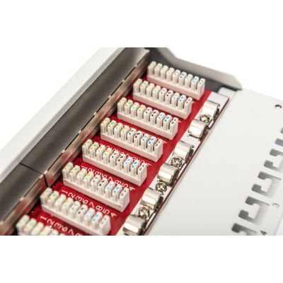 6. Digitus Patch Panel 10'' 12x RJ45, LSA level, cat.6A, shielded, 1U, gray, cable guide