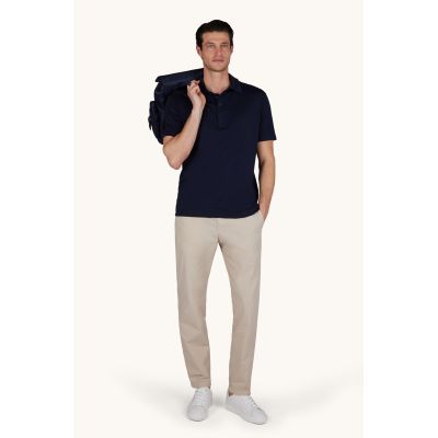5. Paul&Shark Men's Cotton and Lyocell Polo Shirt Navy Blue (25411283-13)