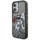 2. Karl Lagerfeld Liquid Glitter Choupette Logo iPhone 16 Case - Black