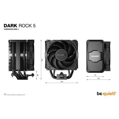 8. be quiet! DARK ROCK 5 CPU Cooler