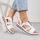 8. Rieker W V02Y5 wedge sandals white 