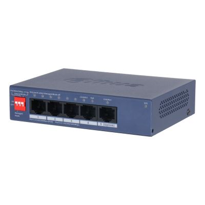 2. Dahua Technology CS4005-4ET1GT-36 Managed Network Switch L2 Gigabit Ethernet (10/100/1000) Supports PoE Blue