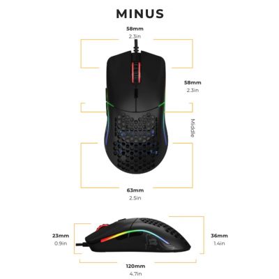 8. Glorious PC Gaming Race Model O mouse Right side USB Type-A Optical 3200 DPI