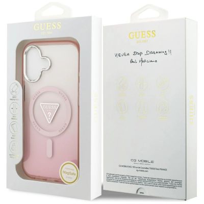 8. Guess IML Gradient Triangle Logo MagSafe Case for iPhone 17 - Pink
