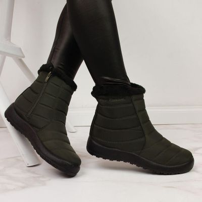 7. Waterproof snow boots with zipper NEWS W EVE181D khaki 