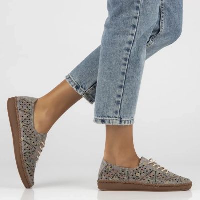 7. Women's leather openwork shoes, multicolor Filippo DP6830