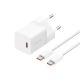 7. Baseus GaN5 USB-C 30W Wall Charger with Baseus Dynamic 3 USB-C 100W 1m Cable - White