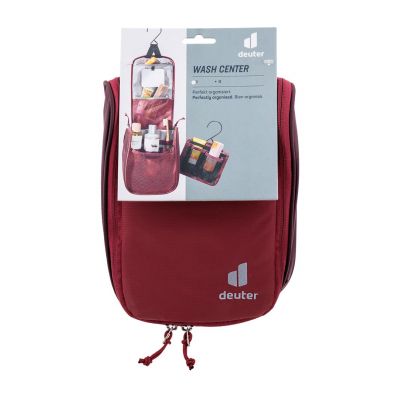 3. DEUTER Wash Center I caspia-raisin Travel Wash Bag