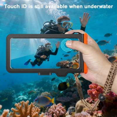 7. Tech-Protect IPX8 Pro Waterproof Phone Case - Orange and Black