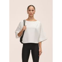 Casall Aria Cropped Boatneck Women's T-Shirt White
