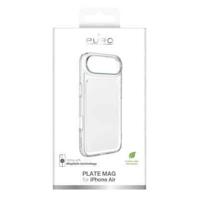 2. Puro Plate Mag Case for iPhone 17 Air Compatible with MagSafe - White