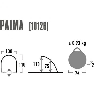 3. High Peak Palma Beach Tent Blue and Gray 10126