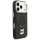 4. Karl Lagerfeld Big Strap Choupette Metal Logo MagSafe Case for iPhone 17 Pro Max - Black