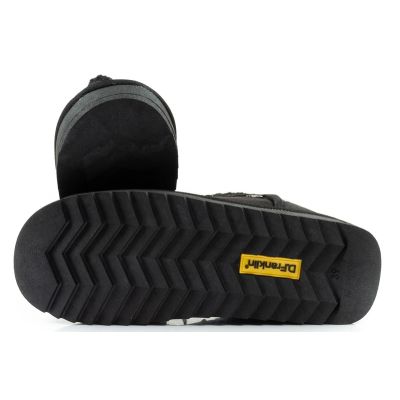 9. D.Franklin women's winter snow boots, fashionable fur lining, black high