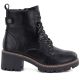 2. Women’s black leather block-heel ankle boots M.Daszyński OL77-3