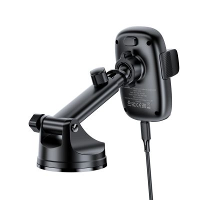 4. Acefast D49 Car Mount with Wireless Charger for Dashboard - Black