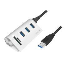 LogiLink CR0045 USB 3.2 Gen 1 (3.1 Gen 1) Type-A Hubs and Concentrators 5000 Mbit/s Silver