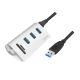 LogiLink CR0045 USB 3.2 Gen 1 (3.1 Gen 1) Type-A Hubs and Concentrators 5000 Mbit/s Silver