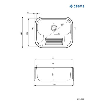 4. Deante ZYK0100 Utility sink