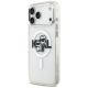 2. Karl Lagerfeld IML Glitter Karl & Choupette Sketch Logo MagSafe Case for iPhone 17 Pro Max - Clear