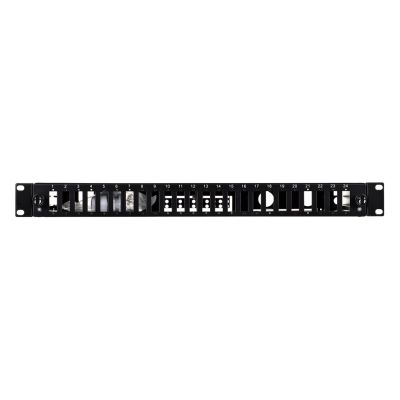 3. Alantec Fiber optic distribution box 24xSC duplex / 24xLC quad 19" 1U with front panel and mounting accessories (glands, cable ties), extendable (FOP-1U-24SCD-C)
