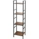 6. BLACK METAL SHELVING 4 SHELVES 29.5x23.5x106.5CM