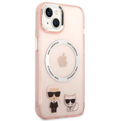 4. Karl Lagerfeld KLHMP14MHKCP iPhone 14 Plus 6.7 "hardcase pink / pink Karl & Choupette Aluminum Magsafe