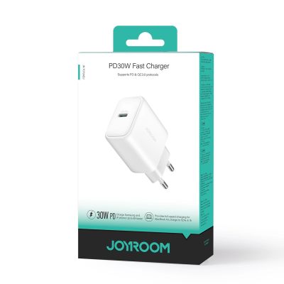 8. Joyroom JR-TCF24 USB-C PD 30W QC SFC network charger - white