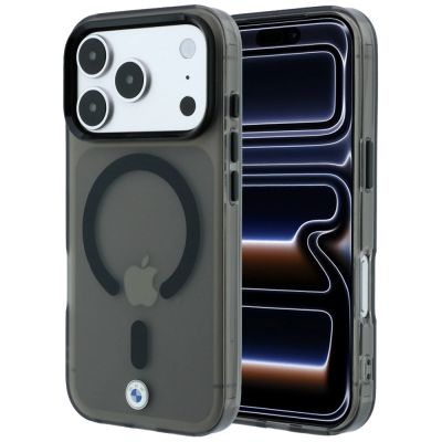 2. BMW Sign Frosted IML & MetalL Logo MagSafe Case for iPhone 17 Pro Max / 18 Pro Max - Black