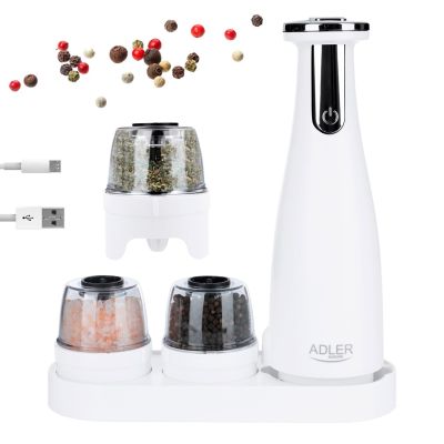 2. ADLER AD 4449w white spice grinder set