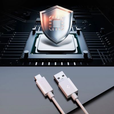 5. Spigen EB6010AC USB-A / USB-C 60W Cable 100 cm - White