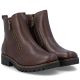 4. Women's brown leather ankle boots with zipper Rieker 78556-28