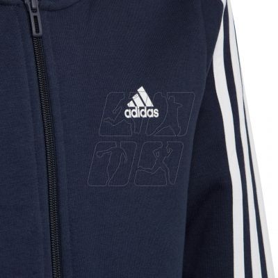 5. adidas Essentials 3-Stripes Fleece Full-Zip Hoodie Jr IC0600