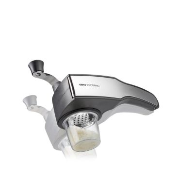 9. GEFU 19060 Manual Grater/Spiralizer Rotary Grater Black, Stainless Steel