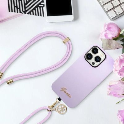 4. Guess CBDY Cord phone strap - lilac