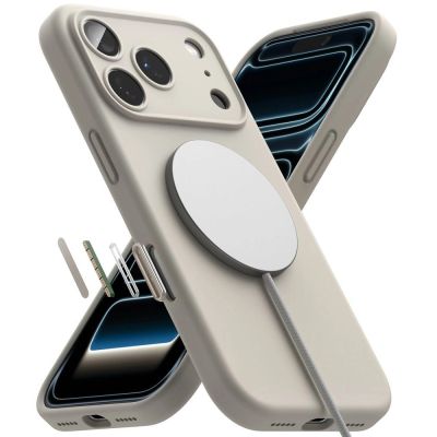 5. Ringke Silicone MagSafe Case for iPhone 18 Pro Max - Beige