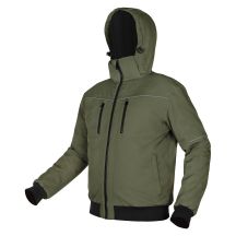 OUTDOOR insulated hooded jacket, green, size M