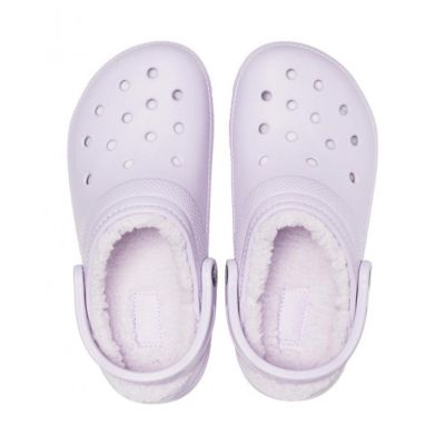 4. Crocs Classic Lined Clog Lavender Purple Flip-Flops - 203591-50P