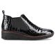 61. Rieker W R474 snakeskin leather ankle boots black